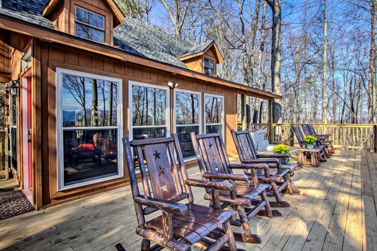 Panoramic-View Gatlinburg Cabin With Private Hot Tub Exteriör bild