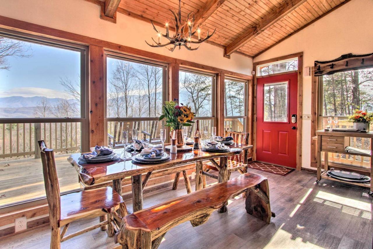 Panoramic-View Gatlinburg Cabin With Private Hot Tub Exteriör bild